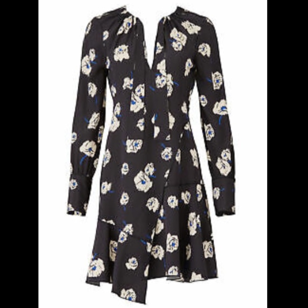 Derek Lam 10 Crosby Black Long Sleeve Sheath Dress